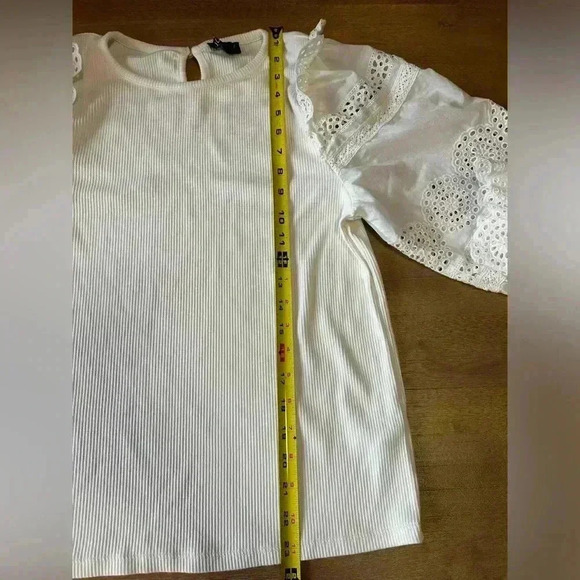 J Crew Ruffle Eyelet Top - Picture 6 of 10